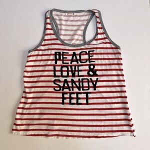 Sundry Red White & Blue Graphic Tank Top size M
